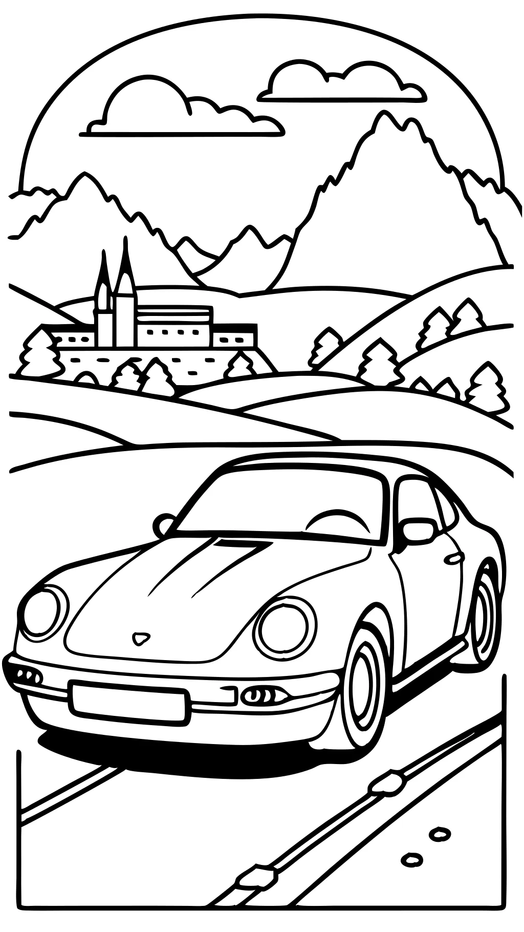 coloriage Porsche 911